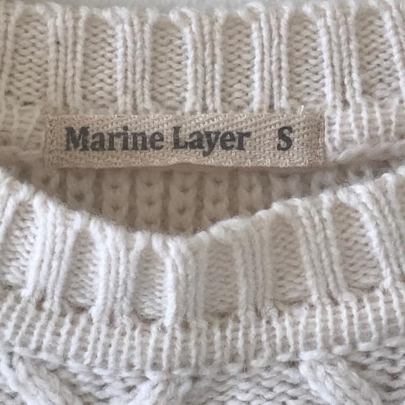 Marine Layer cable knit sweater- small - Picture 3 of 4